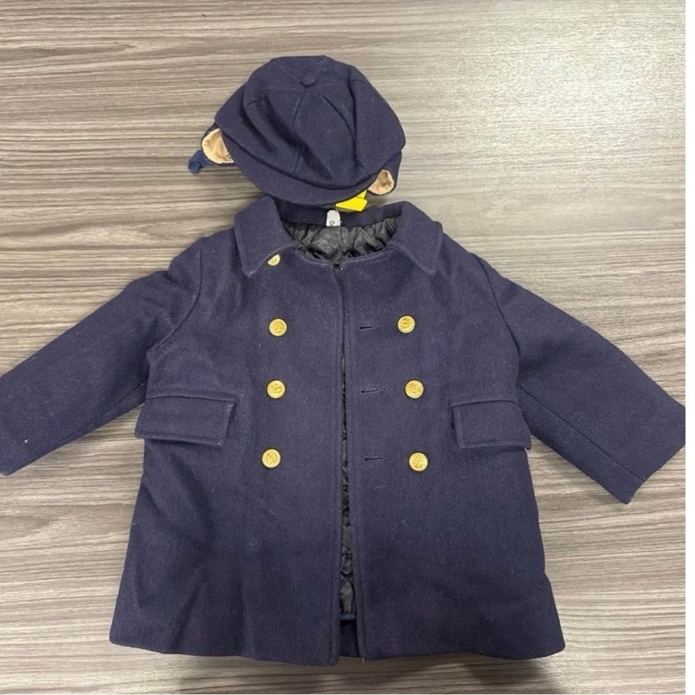 Fieldston clothes vintage pea coat and hat size 3TUnion made in the USA - Picture 2 of 9